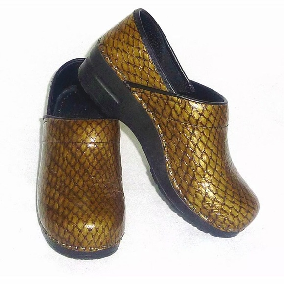 Sanita Snakeskin Clog Slip on Leather shoes 6.5M - Picture 2 of 7
